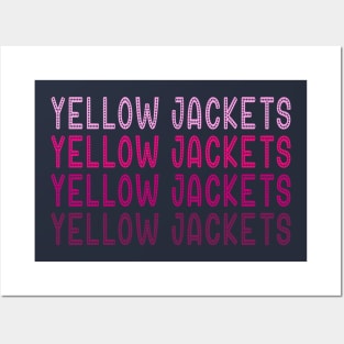 Yellow Jackets In Lights Posters and Art